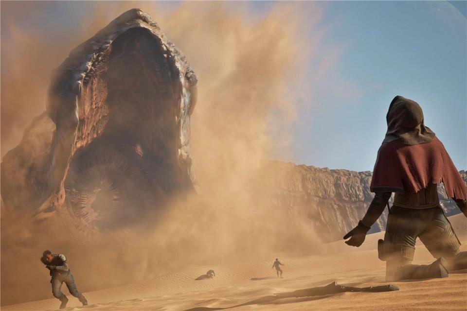 Der Sandwurm in „Dune Awakening“ frisst alles - auch das gesamte Inventar.Funcom/dpa-tmn