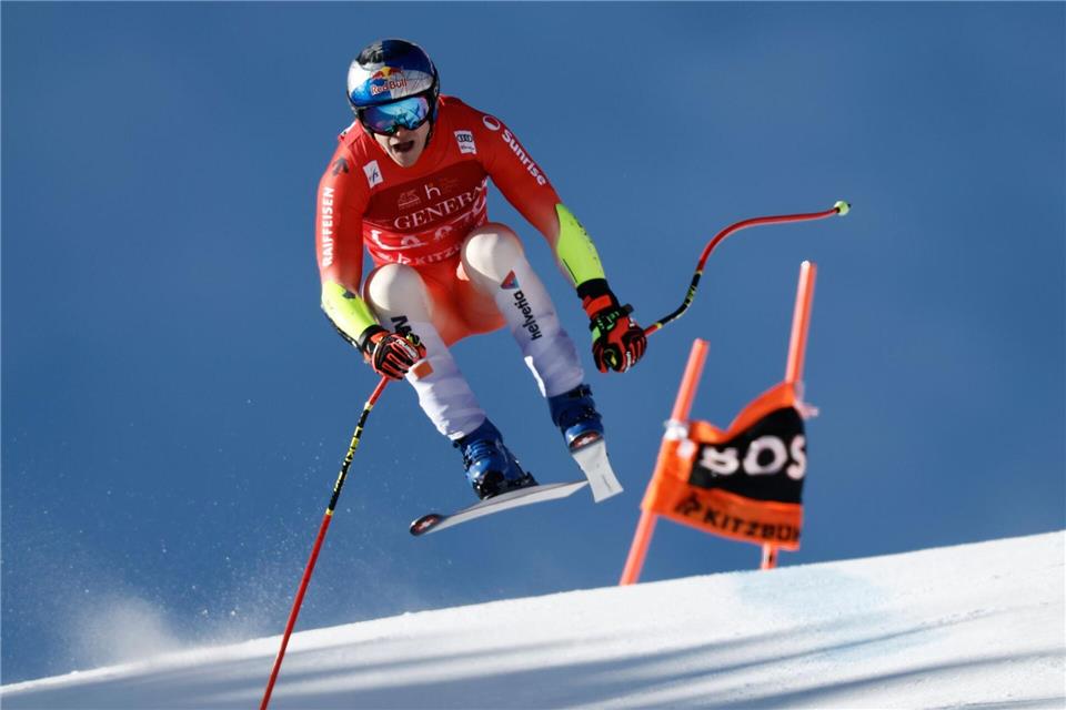 Der Schweizer Marco Odermatt zeigte wieder mal eine famose Fahrt.Gabriele Facciotti/AP/dpa