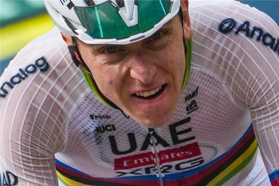 Der Slowene Tadej Pogacar in Aktion bei der Tour de France.Thibault Camus/AP/dpa