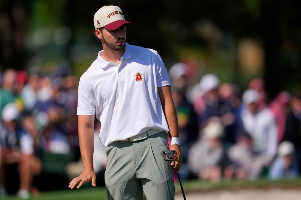 Bach statt Toilette: Golfer mit Malheur beim Masters Der Spanier José Luis Ballester fiel beim Golf-Masters auf ungewöhnliche Weise auf.George Walker IV/AP/dpa