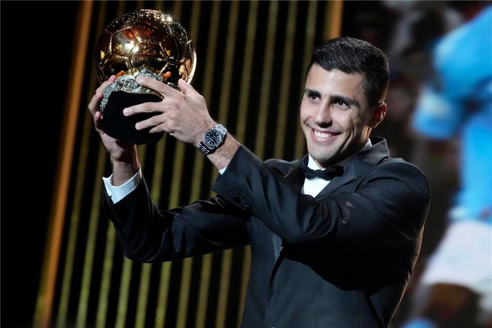 Der Spanier Rodri gewann in diesem Jahr den Ballon d’Or.Michel Euler/AP/dpa