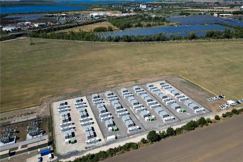 Der Speicherverbund bei Leuna/Krumpa besteht aus fünf Teilanlagen.Hendrik Schmidt/dpa