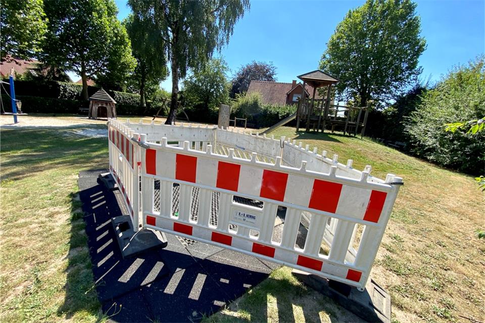 Der Spielplatz am Ahornpfad ist nur eingeschränkt nutzbar.