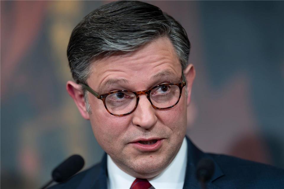 Der Sprecher des US-Repräsentantenhauses, Mike Johnson, ist nicht vom Haushaltsentwurf überzeugt. (Archivfoto)J. Scott Applewhite/AP/dpa