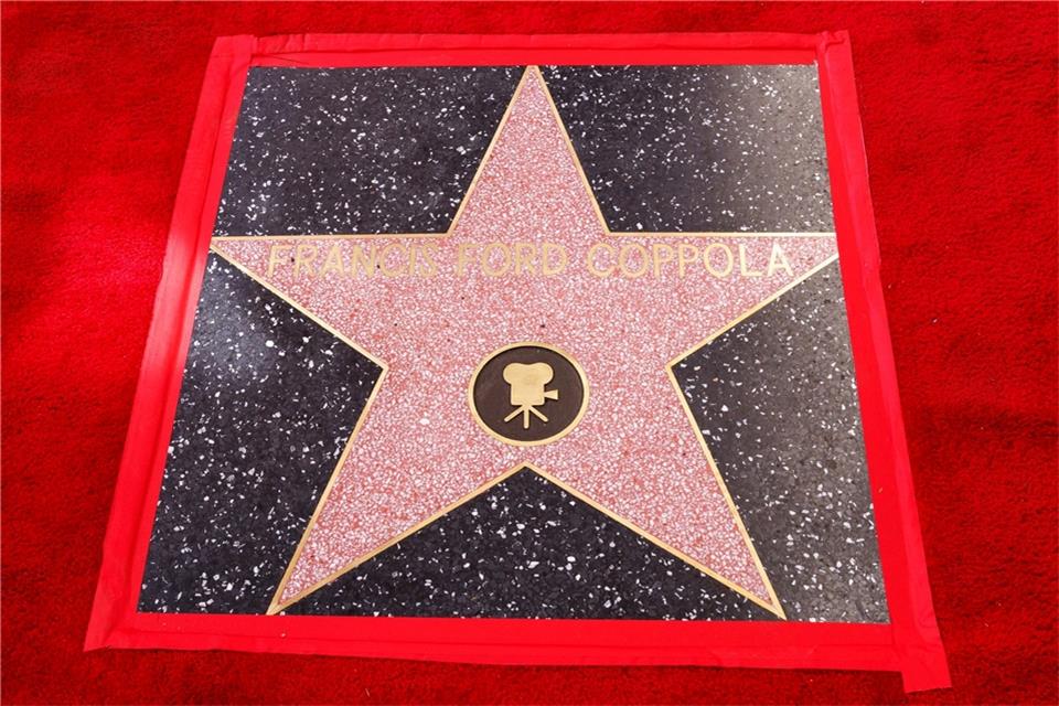 Der Stern von US-Regisseur Francis Ford Coppola auf dem „Walk of Fame“ in Hollywood.