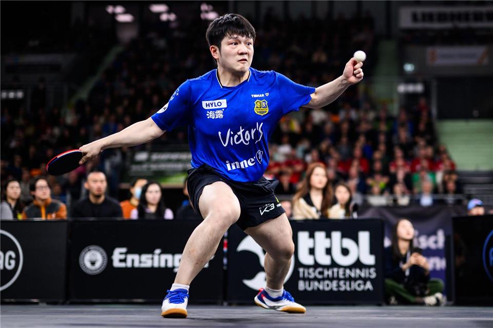 Der Superstar der Bundesliga: Fan Zhendong vom 1. FC Saarbrücken.Tom Weller/dpa