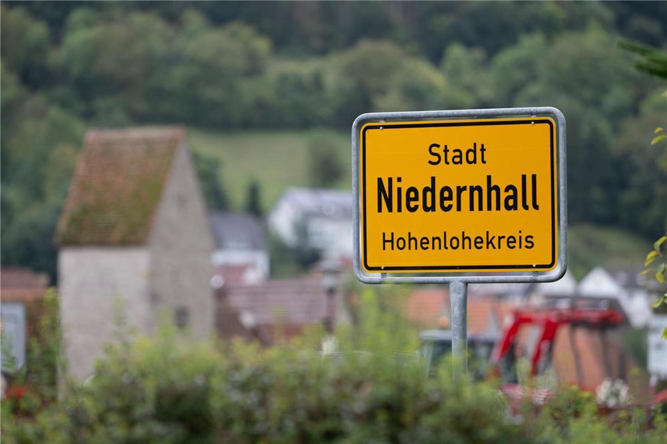 Der Tatort liegt in Niederhall, einer kleinen Kommune im Nordosten Baden-Württembergs. Marijan Murat/dpa