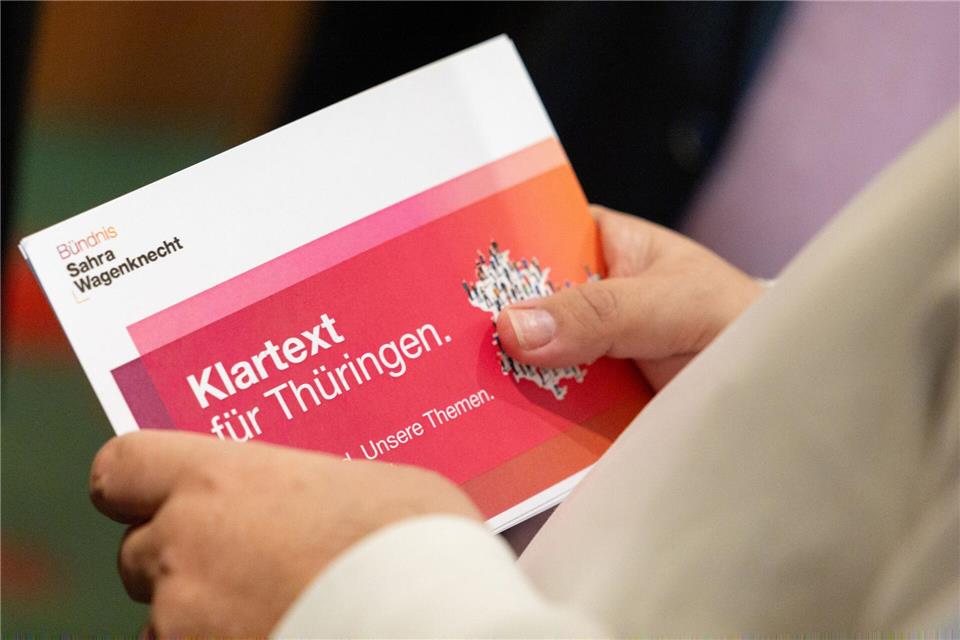 Der Thüringer BSW-Landesverband startete 2024 sehr erfolgreich - doch nun kriselt es erheblich. (Archivbild)Michael Reichel/dpa