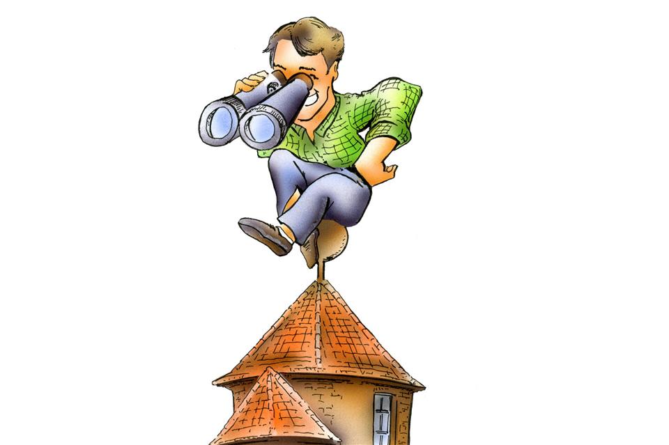 Der Turmkieker hält sich für jung (geblieben).