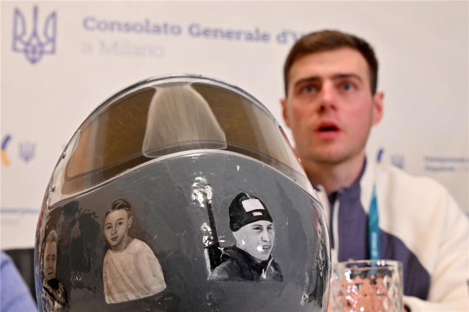 Der Ukrainische Skeletonpilot Wladislaw Heraskewytsch mahnt, den Krieg in seiner Heimat nicht zu vergessen. (Archivbild)Peter Kneffel/dpa