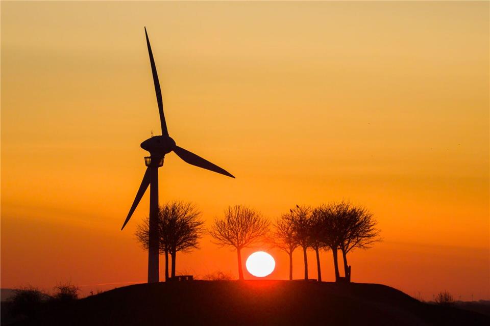 Der Umstieg von fossilen auf erneuerbare Energien ist ein Thema beim Petersberger Klimadialog. (Archivbild)Julian Stratenschulte/dpa