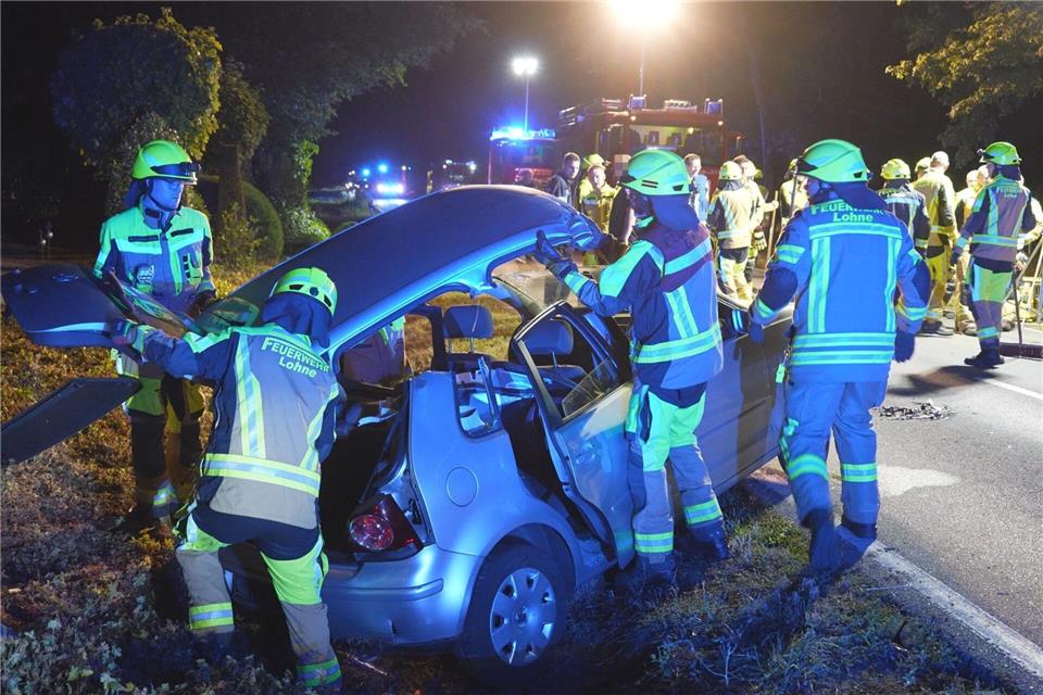 Der Unfall ereignete sich auf der Bakumer Straße in Lohne (Oldenburg).Nord-West-Media TV/dpa