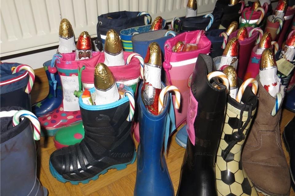 Der Verein freut sich, wenn viele Stiefel abgegeben werden.