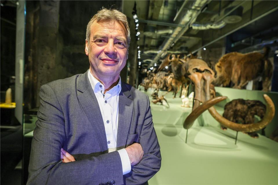 Der Vize-Direktor des Ruhrmuseums, Dietmar Osses, in der Eiszeit-Ausstellung.Christoph Reichwein/dpa