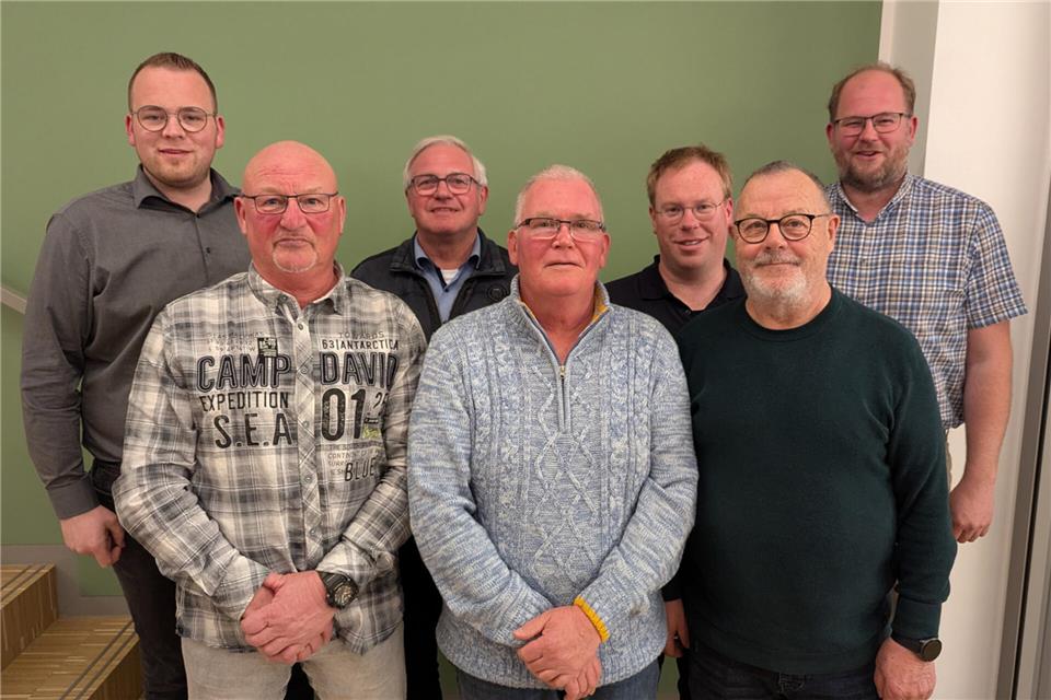 Der Vorstand (von links): Hendrik Stenkamp, Uwe Sieverdingbeck, Josef Lanvermann, Peter Powileit, Stefan Mäsing, Klemens Rickert und Christian Sundermann.