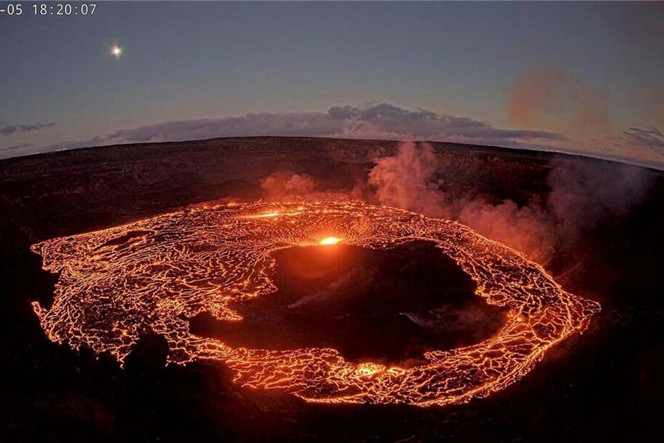 Der Vulkan Kilauea auf Hawaii ist wieder aktiv.
