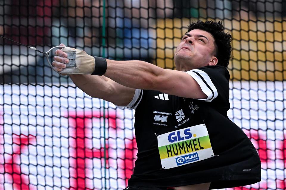 Der WM-Zweite Merlin Hummel ist erneut deutscher Hammerwurf-Meister.Sven Hoppe/dpa