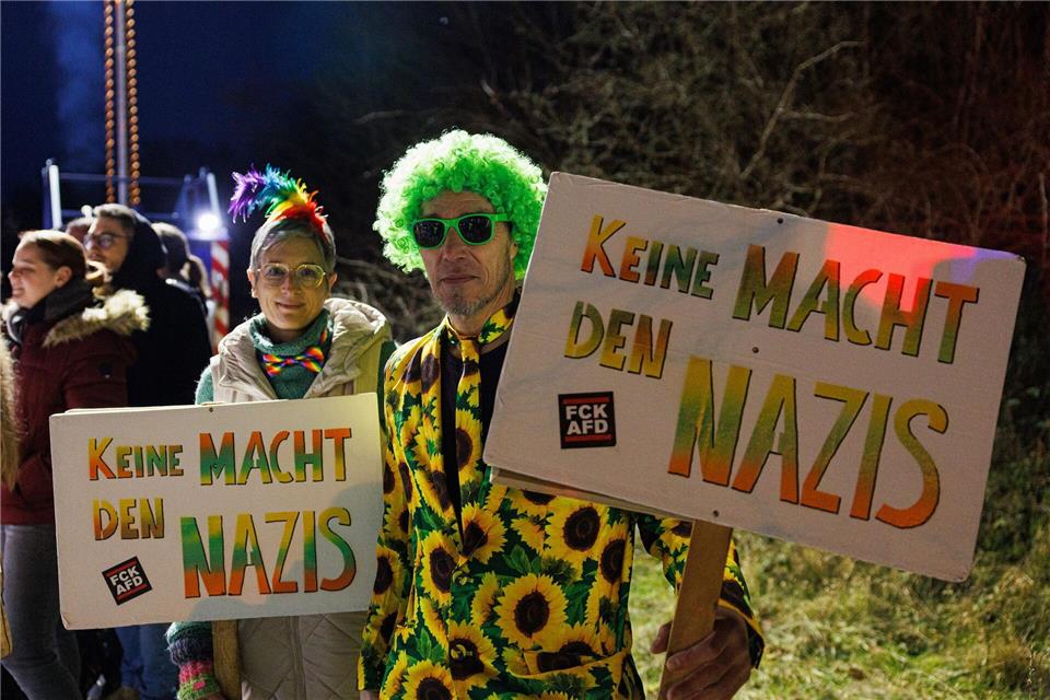 Der Wahlkampfauftakt der AfD in Rheinland-Pfalz wird von Protesten begleitet. Hannes P. Albert/dpa