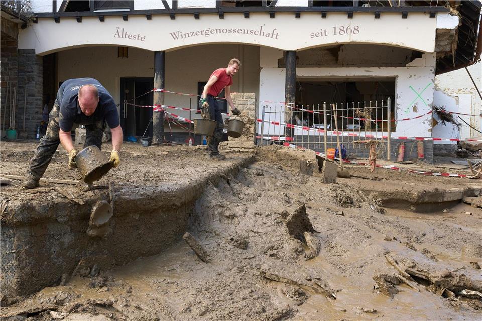 Der Wiederaufbau dauert auch fünf Jahre nach der Katastrophe noch an. (Archivbild)Thomas Frey/dpa