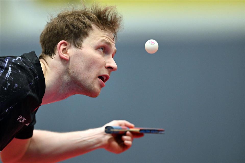 Weltklasse mit 31: Der späte Aufstieg des Benedikt Duda Der aktuell beste deutsche Tischtennis-Spieler: Benedikt Duda. (Archivbild)Federico Gambarini/dpa