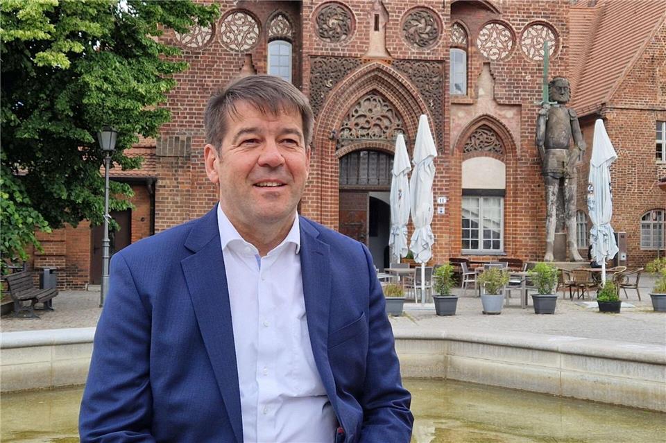 Der amtierende Oberbürgermeister von Brandenburg an der Havel, Steffen Scheller von der CDU, muss in die Stichwahl.Thomas Messerschmidt/Stadt Brandenburg an der Havel/dpa