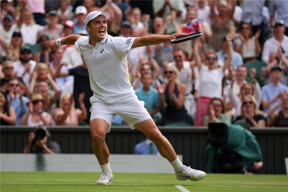 Der britische Tennisprofi Arthur Fery steht im Viertelfinale.Kirsty Wigglesworth/AP/dpa