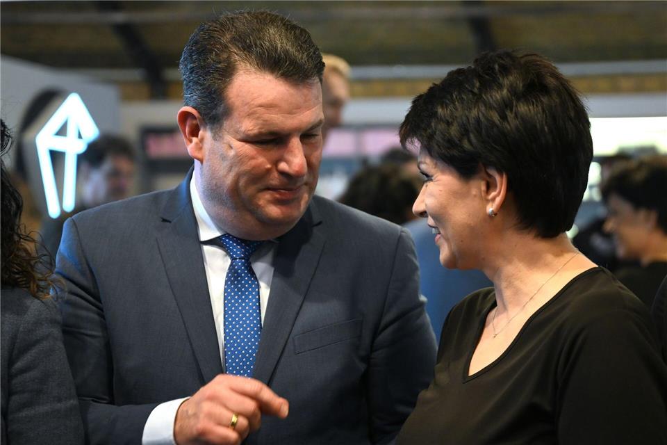 Der damalige Arbeitsminister Hubertus Heil (SPD) und sein „Job-Motor“: Wie diese Ukrainerin sollten viele Flüchtlinge Arbeit bekommen. (Archivfoto vom Juni 2024)Britta Pedersen/dpa