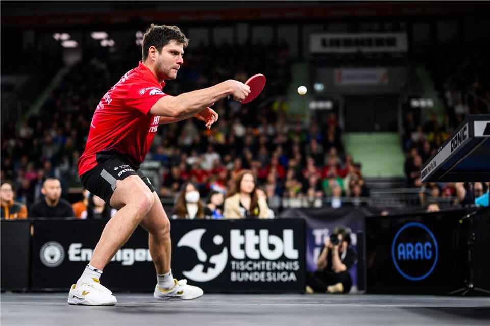 Der deutsche Nationalspieler Dimitrij Ovtcharov vom TTC Fulda-Maberzell.Tom Weller/dpa