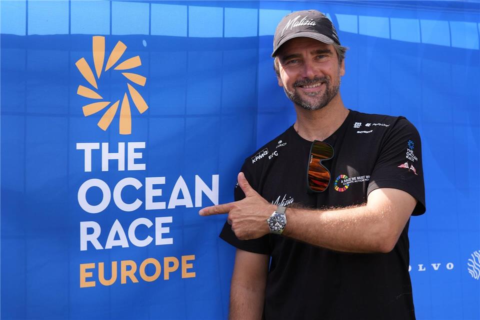 Der deutsche Segel-Star Boris Herrmann beim Ocean Race Europe.Marcus Brandt/dpa