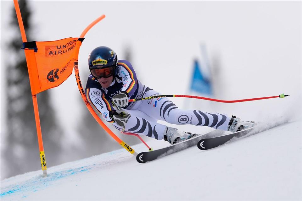 Der einzige deutsche Speed-Fahrer bei Olympia: Simon Jocher. (Archivbild)Robert F. Bukaty/AP/dpa