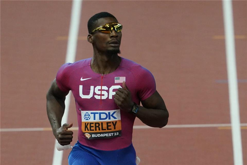 Der frühere 100-Meter-Weltmeister Fred Kerley wurde wegen eines Verstoßes gegen die Meldepflichten suspendiert.Marcus Brandt/dpa