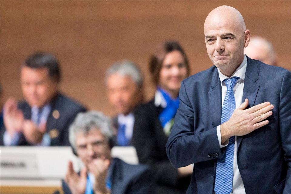 Der große Moment für Gianni Infantino: Seine Wahl zum FIFA-Präsidenten 2016. (Archivbild)picture alliance / dpa