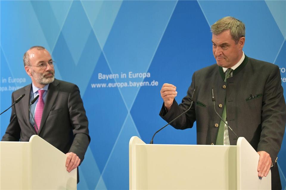 Der mögliche Abzug von US-Soldaten aus Bayern überschattet die Brüssel-Reise des bayerischen Kabinetts. Malin Wunderlich/dpa
