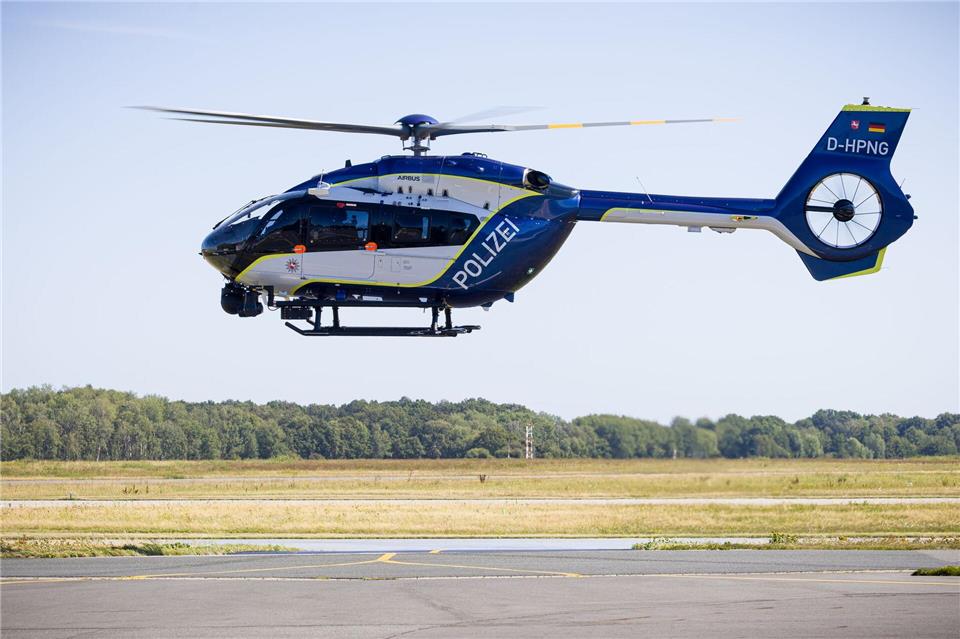 Der neue Hubschrauber der Polizeihubschrauberstaffel.Moritz Frankenberg/dpa