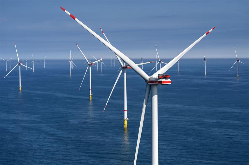 Der neue Windpark liegt vor Borkum. (Symbolbild)Lars Penning/dpa