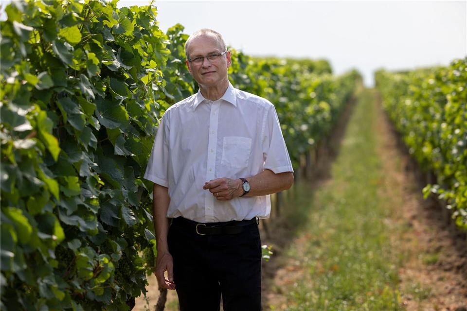 Der pensionierte Pfarrer Tobias Kraft kennt sich mit Rheinhessen und Wein aus. Helmut Fricke/dpa
