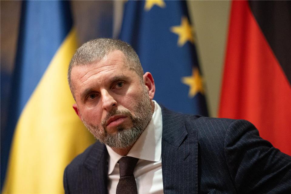 Der ukrainische Sportminister Matwij Bidny kündigt den Gang vor den Internationalen Sporgerichtshof an. (Archivbild)Hannes P. Albert/dpa