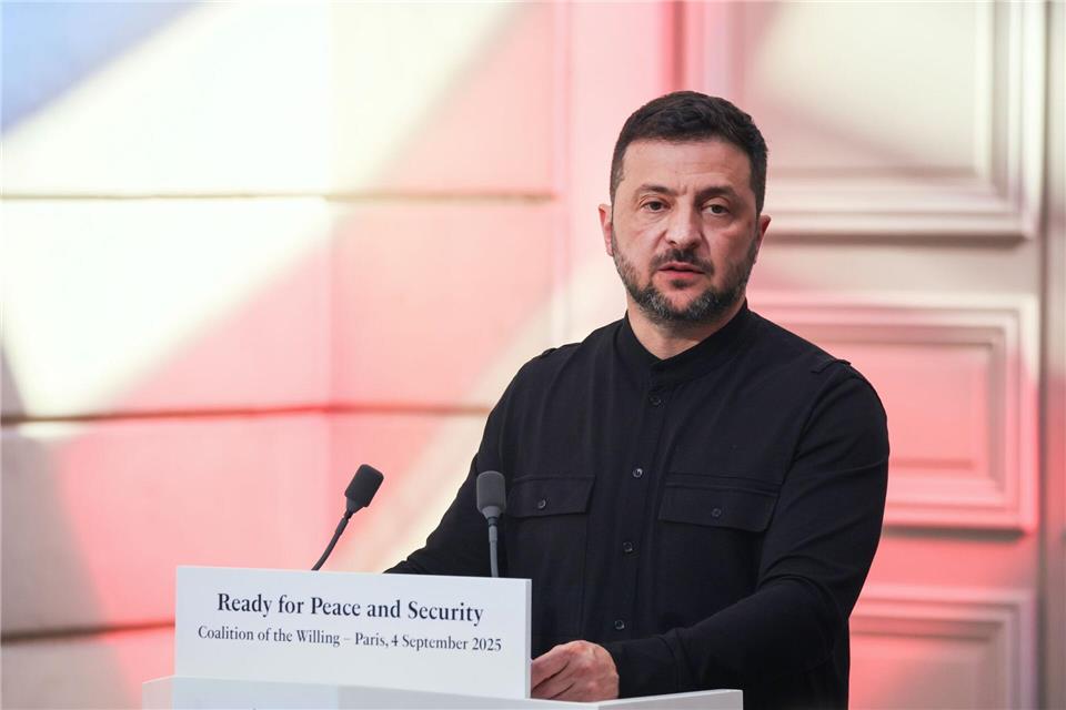 Der ukrainische Staatschef Selenskyj drängt auf einen EU-Beitritt seines Landes. Ludovic Marin/Pool AFP/AP/dpa