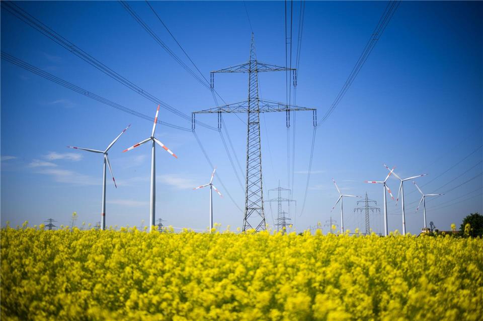 Der weitere Ausbau von Erneuerbaren und Stromnetzen soll ein großes Thema der Energieministerkonferenz werden. (Archivbild)Julian Stratenschulte/dpa
