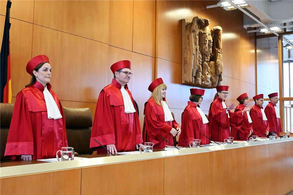 Der zweite Senat verhandelt eine Organklage der Grünen-Fraktion im Bundestag. (Archivbild)Uli Deck/dpa