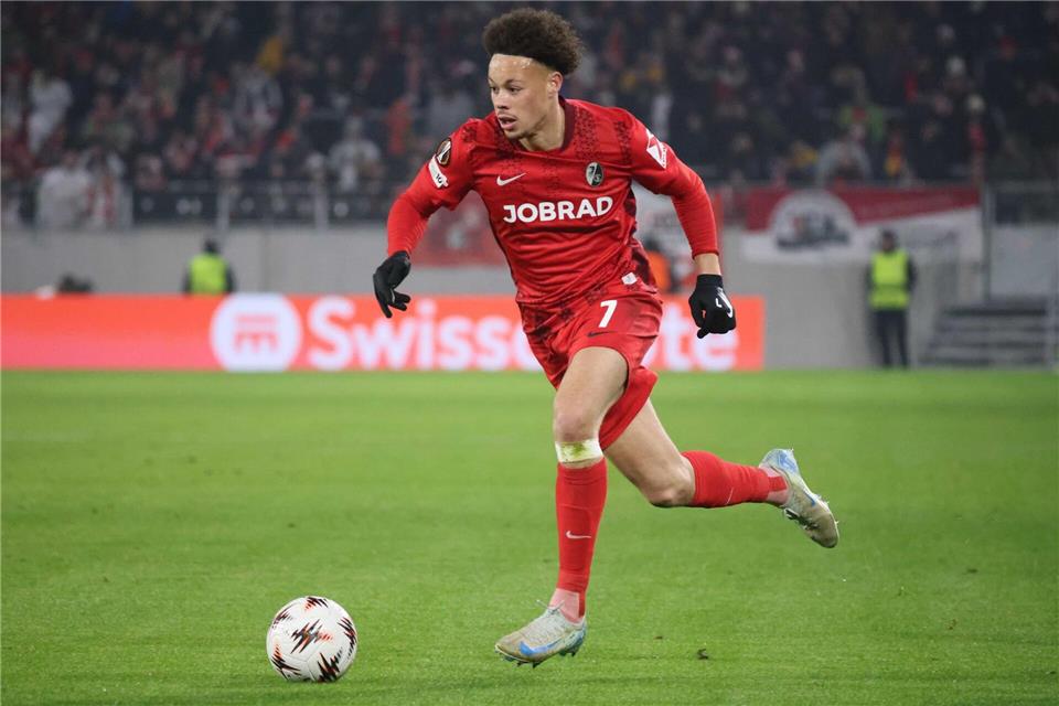 Derry Scherhant und der SC Freiburg treffen am Sonntag auf den 1. FC Köln.Philipp von Ditfurth/dpa