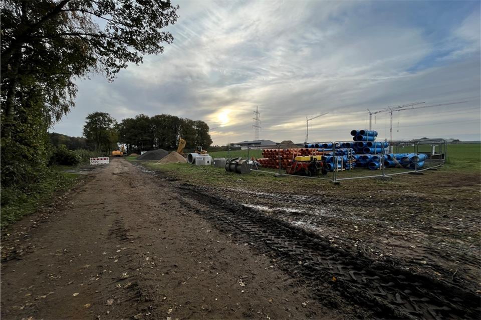Derzeit werden in Heiden neue Gewerbeflächen am Bökenholt erschlossen.