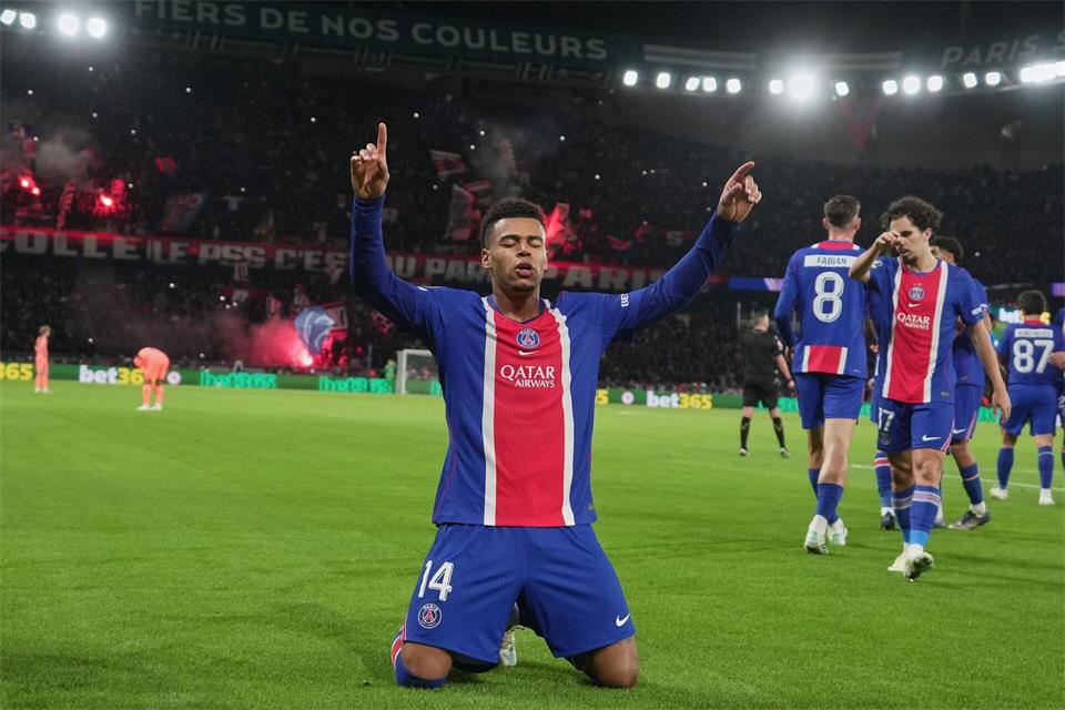 Desire Doue hatte Paris in Führung gebrachtThibault Camus/AP/dpa