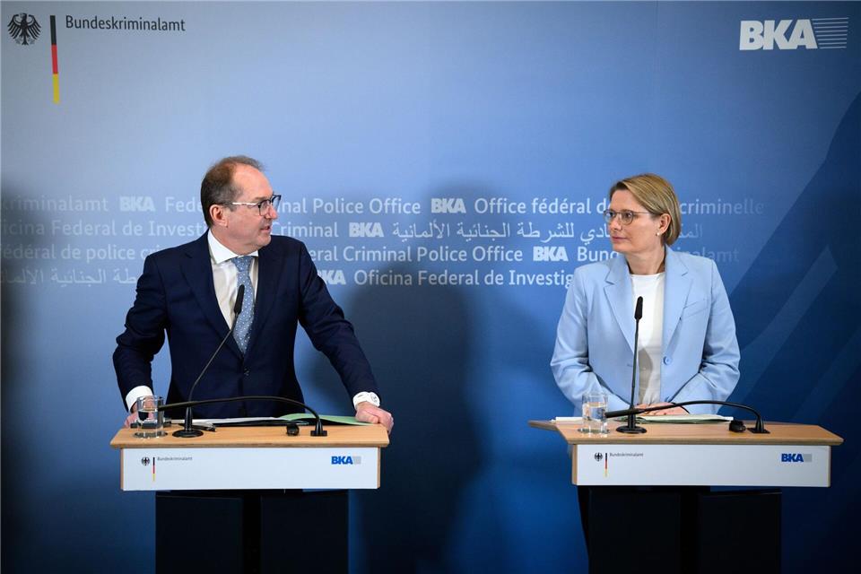 Details des Entwurfs stimmten Bundesjustizministerin Stefanie Hubig (SPD) und Bundesinnenminister Alexander Dobrindt (CSU) miteinander ab. (Archivfoto)Bernd von Jutrczenka/dpa