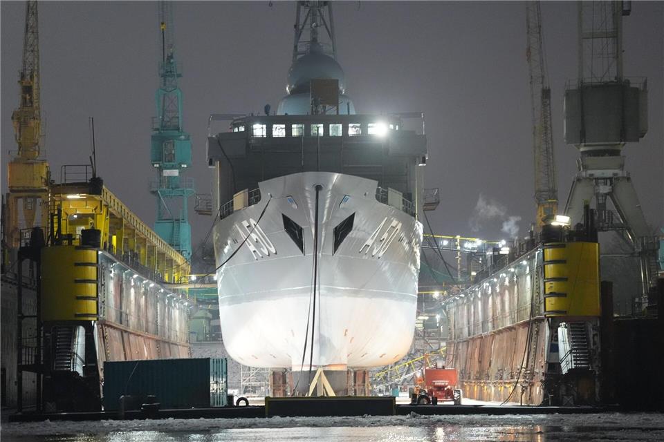 Deutsche Werften sind unter anderem auf den Bau und die Instandhaltung von Marineschiffen spezialisiert. (Archivbild)Marcus Brandt/dpa