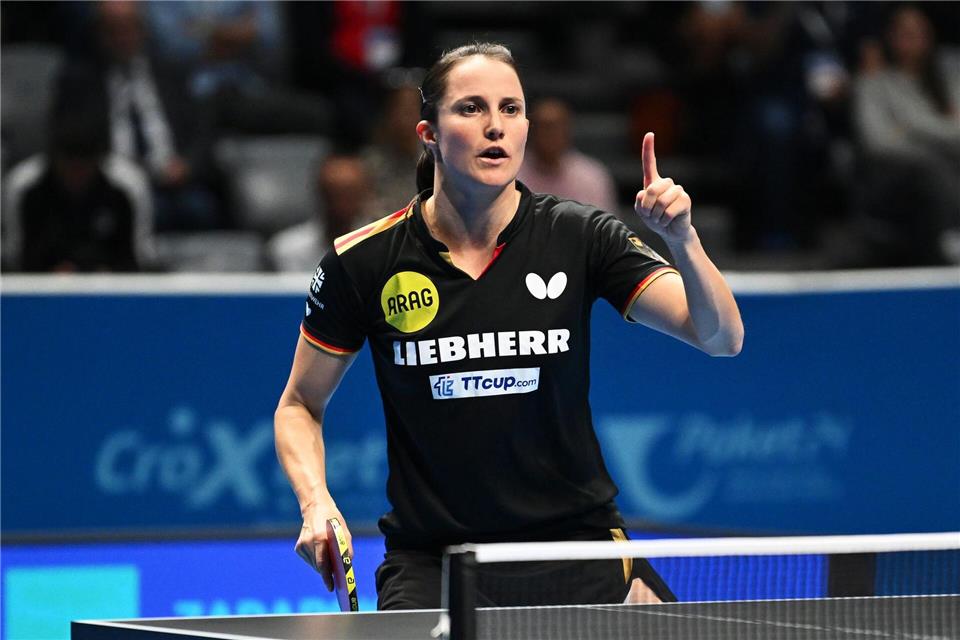 Deutschlands beste Tischtennis-Spielerin Sabine Winter.Manfred Schillings/dpa