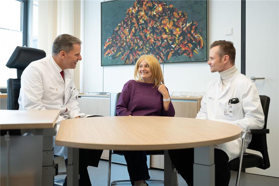 Die 49-jährige Berlinerin Sabine Treffkorn kann nach einer Pankreas-OP am Dresdner Universitätsklinikum wieder Hoffnung schöpfen. Sebastian Kahnert/dpa