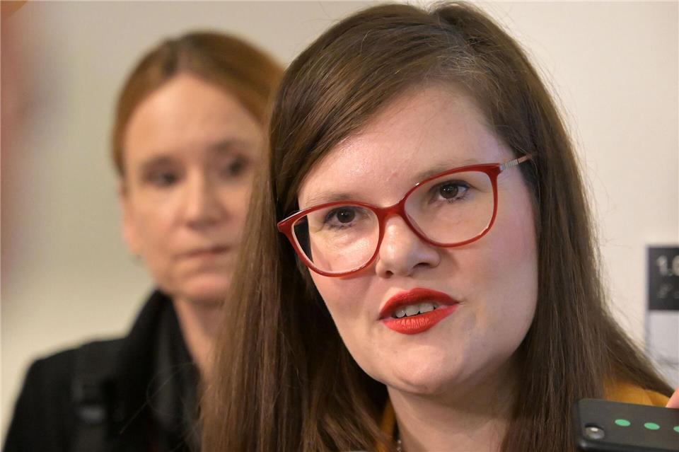 Die Abgeordnete Jouleen Gruhn ist eine von vier Parlamentariern, die aus dem Bündnis Sahra Wagenknecht austraten. Michael Bahlo/dpa