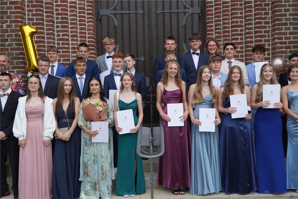 Die Abschlussklasse 10b der Merian Realschule Weseke.