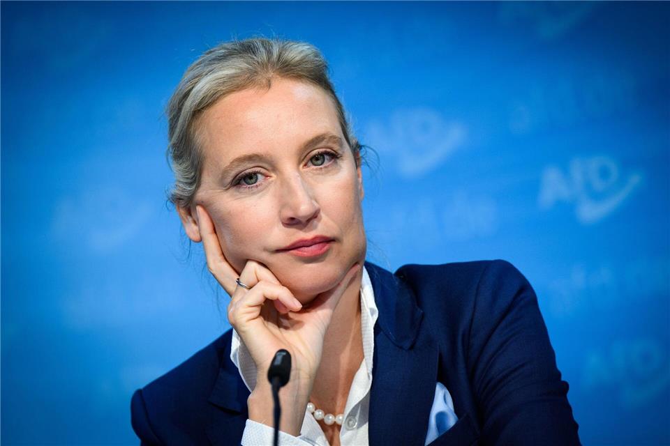 Die AfD-Co-Vorsitzende Alice Weidel ist mit großer Mehrheit zur Spitzenkandidatin des baden-württembergischen Landesverbands für die Bundestagswahl 2025 gewählt worden. (Archivbild)Bernd von Jutrczenka/dpa